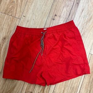 Paul smithMen's Red Swim Trunks - Elastic Waist with Drawstring